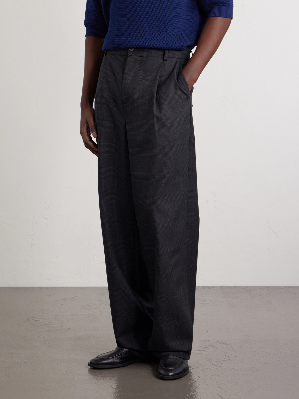 Grandad Straight-Leg Wool Trousers