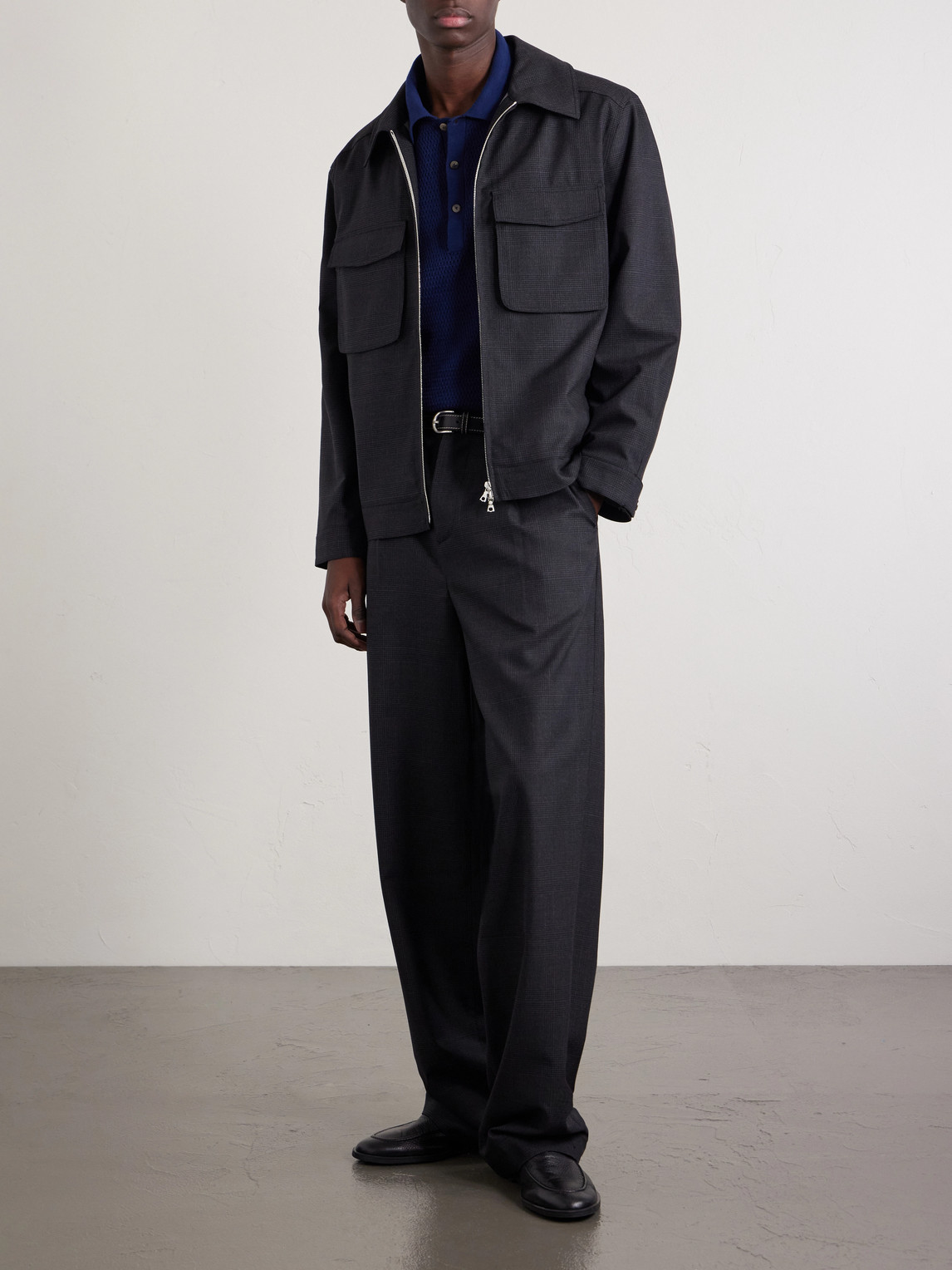Grandad Straight-Leg Wool Trousers