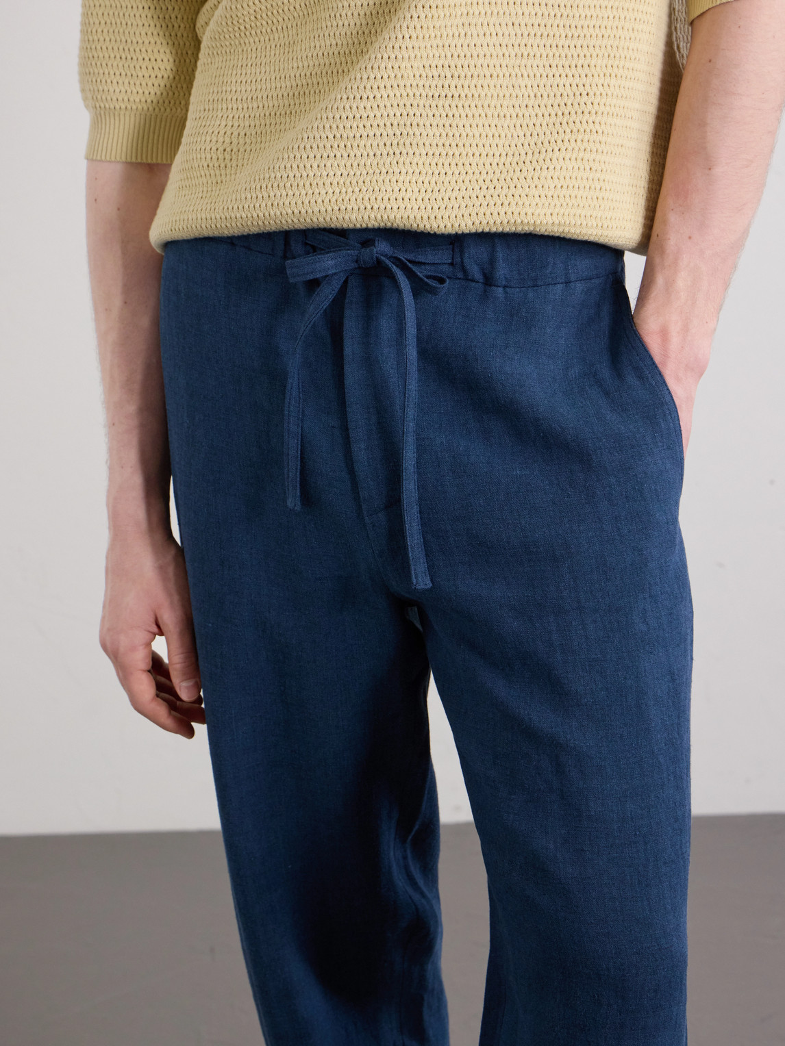 Lounge Straight-Leg Linen And Wool-Blend Suit Trousers