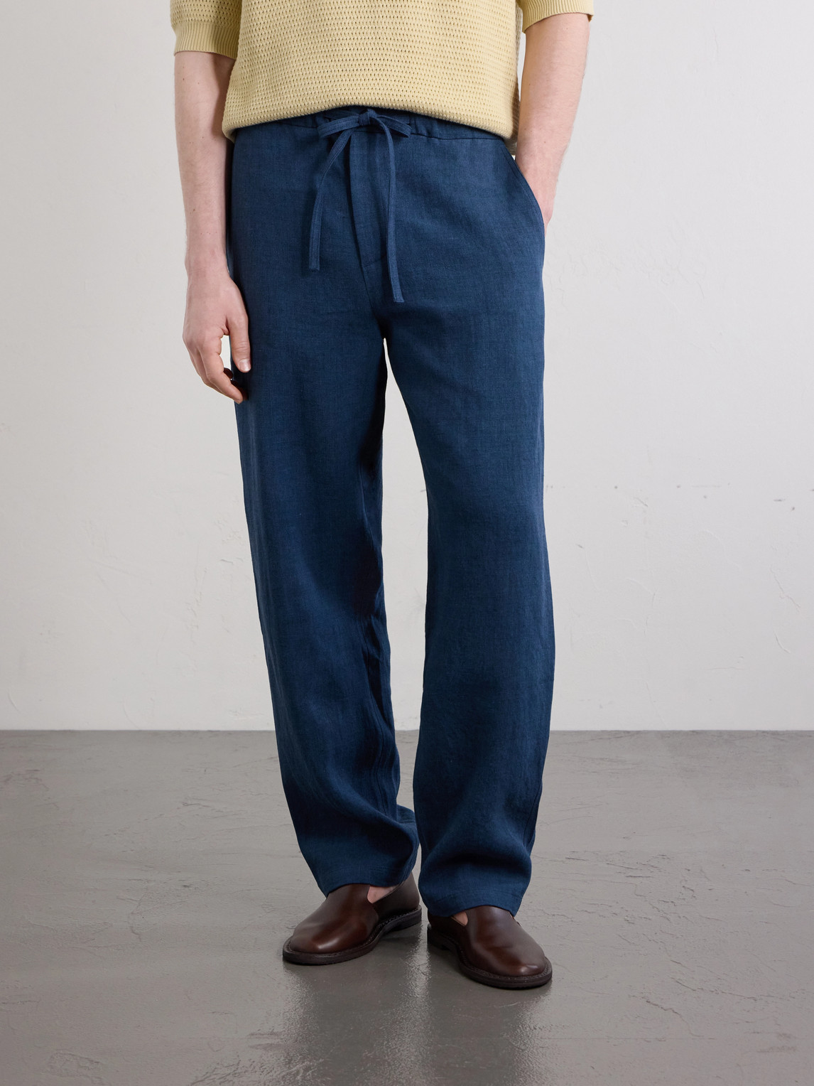 Lounge Straight-Leg Linen And Wool-Blend Suit Trousers