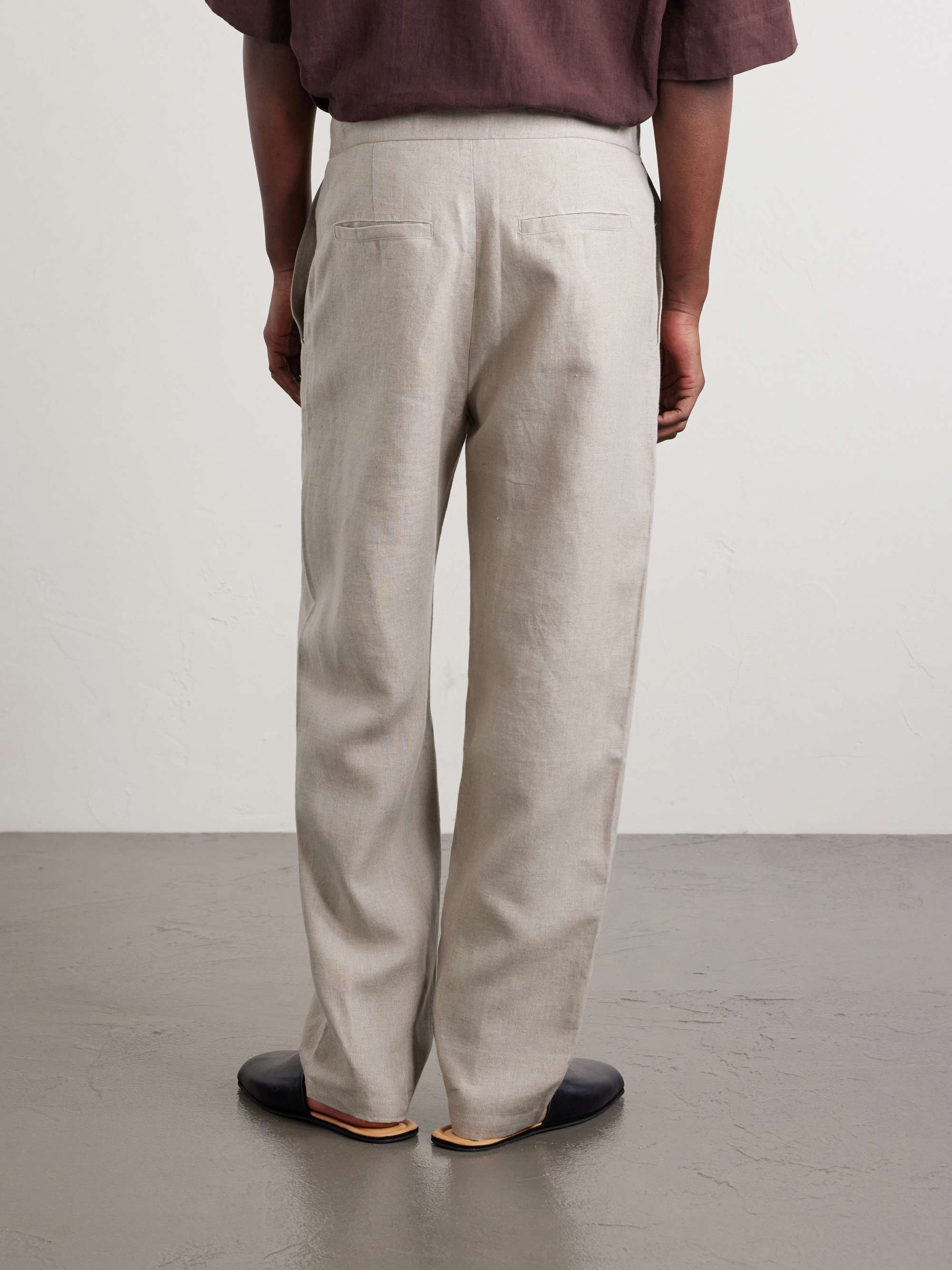 DE BONNE FACTURE Lounge Straight-Leg Linen Suit Trousers for Men