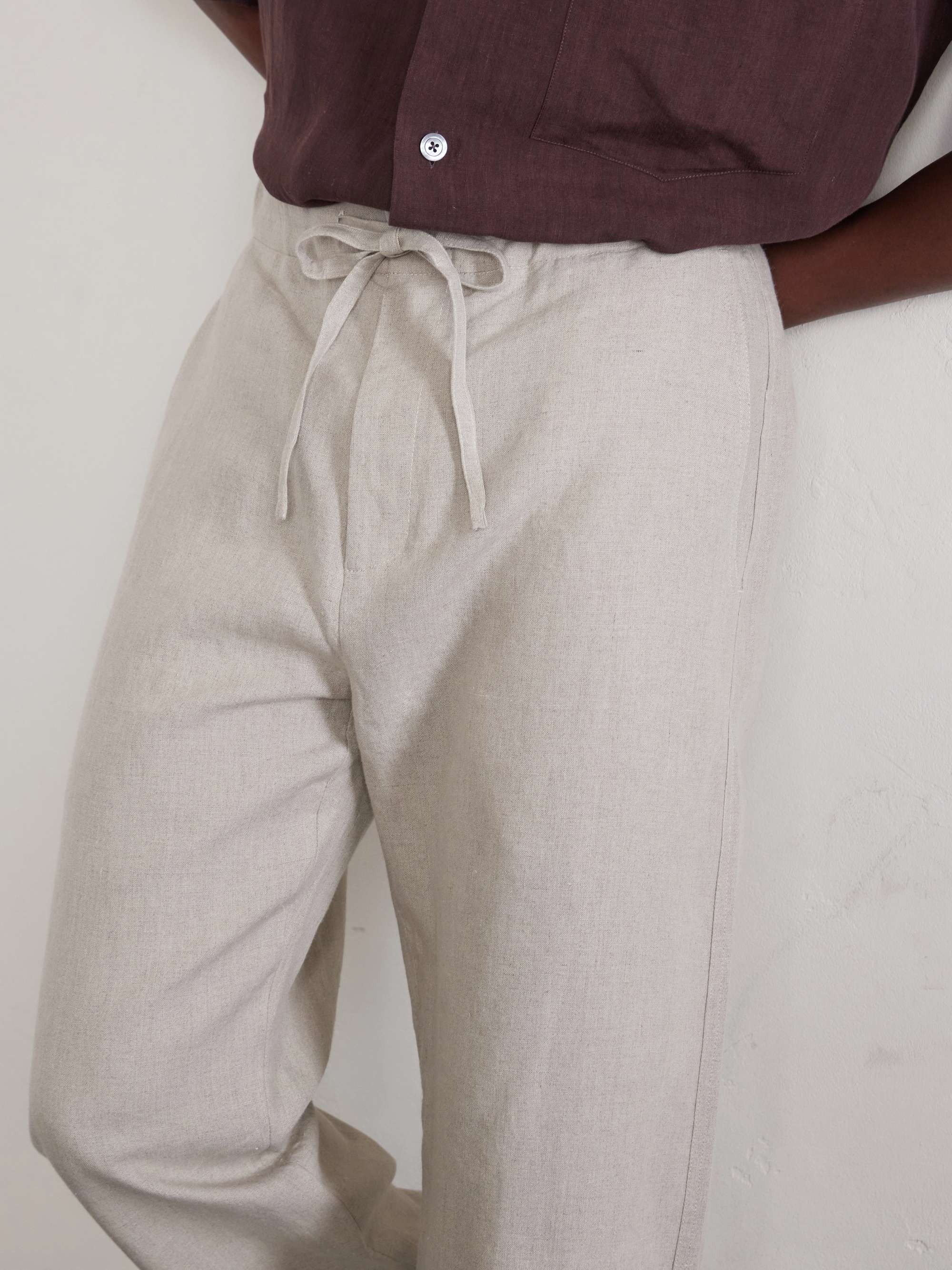 DE BONNE FACTURE Lounge Straight-Leg Linen Suit Trousers for Men