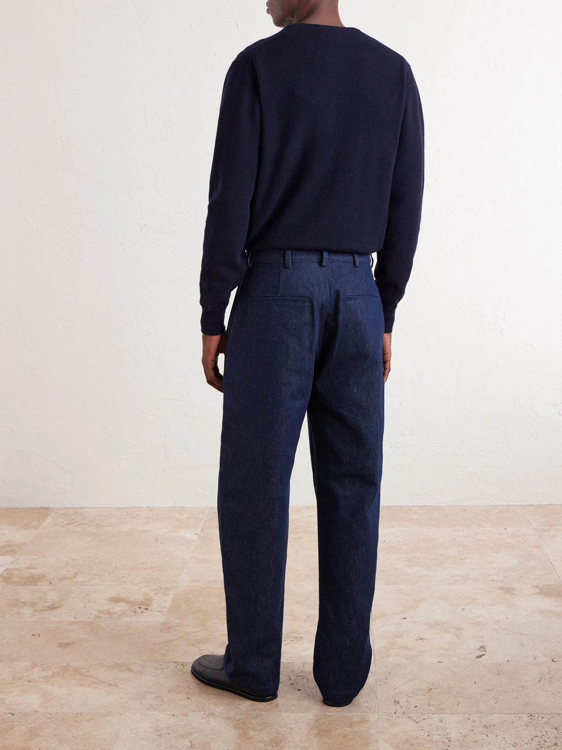 Balloon Tapered Denim Trousers