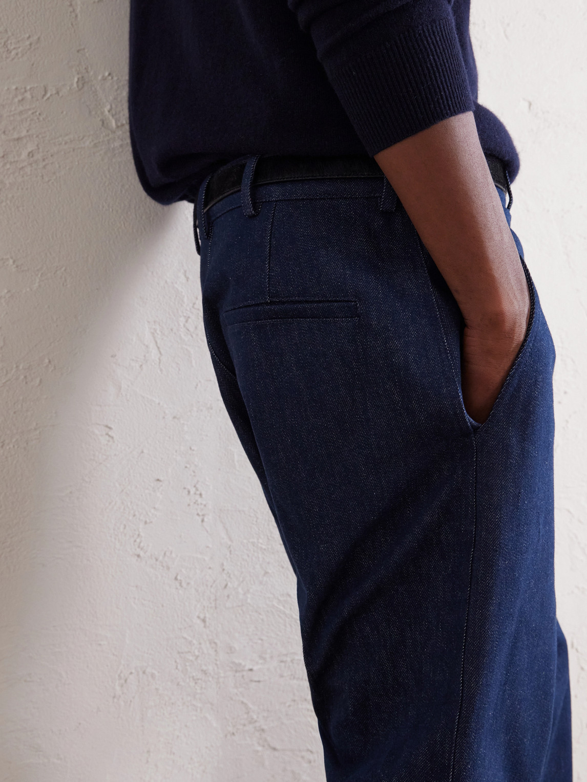Balloon Tapered Denim Trousers