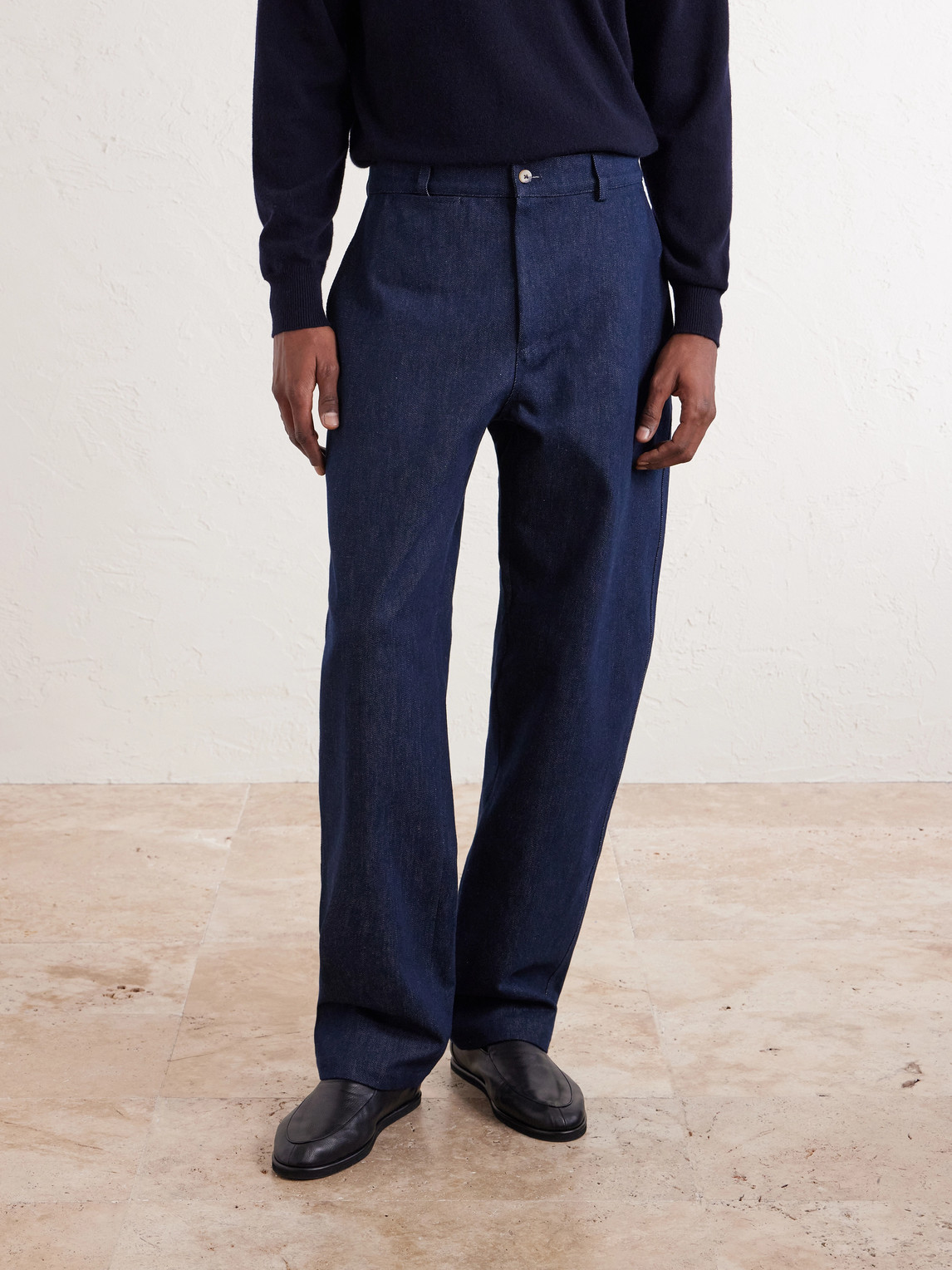 Balloon Tapered Denim Trousers