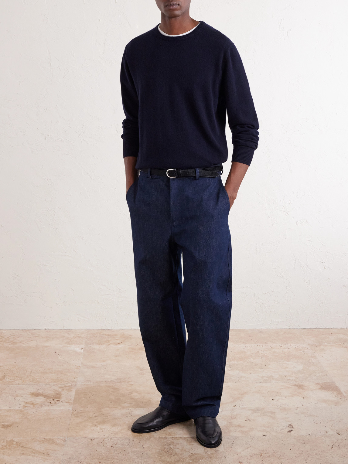 Balloon Tapered Denim Trousers
