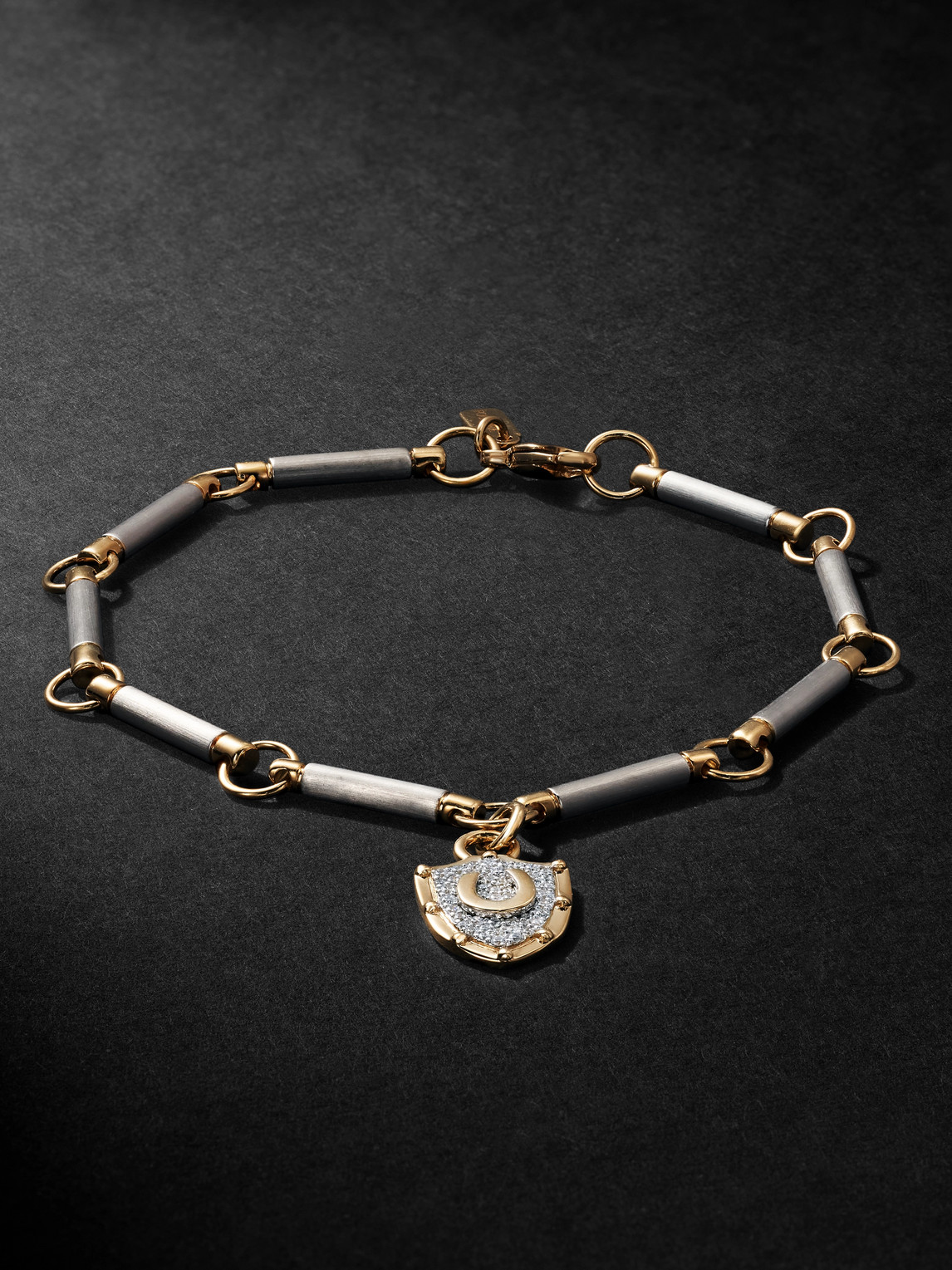 Foundrae 18-karat White And Yellow Gold Diamond Bracelet