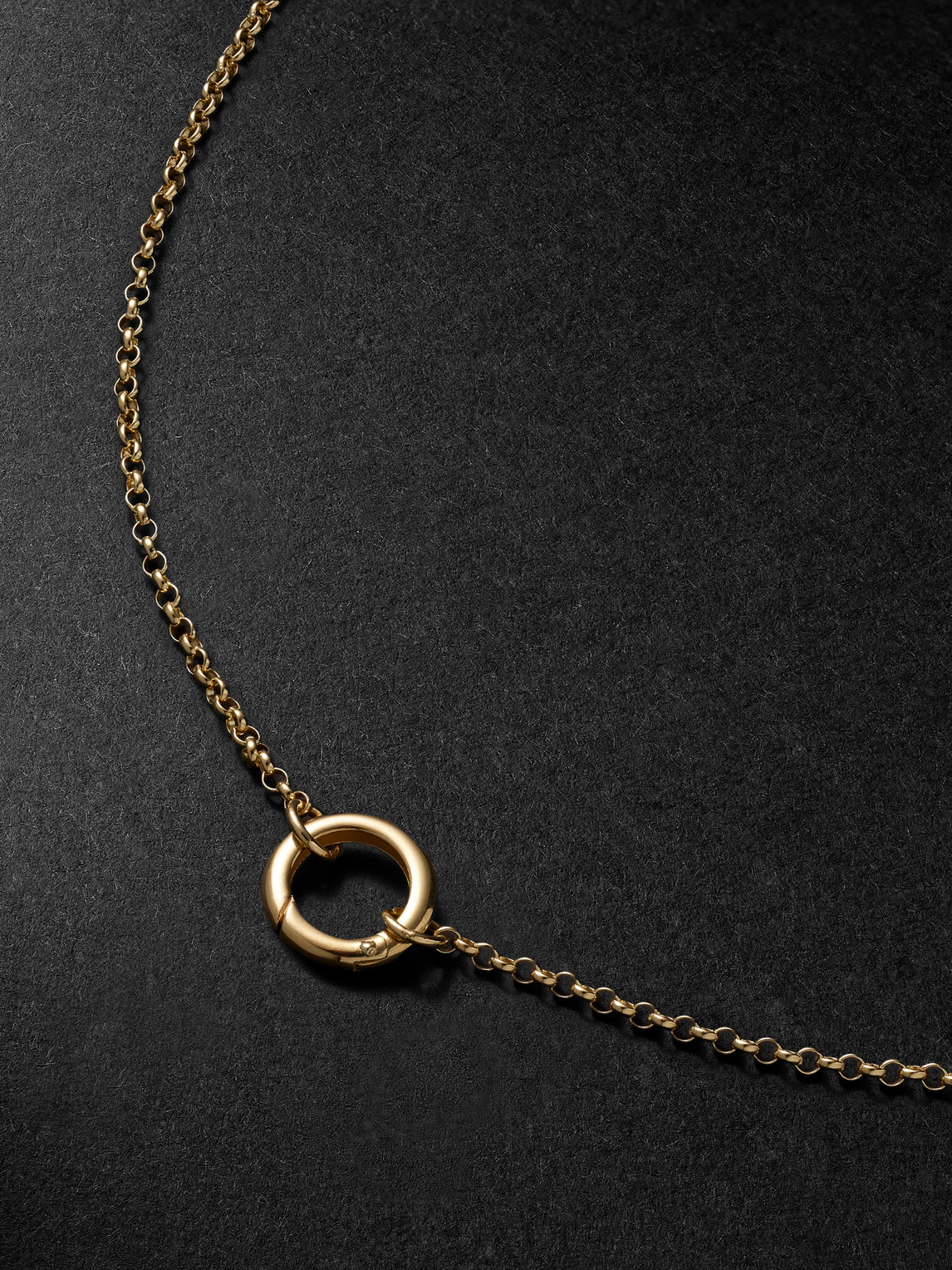 Foundrae Small Open Belcher 18-karat Gold Necklace In Gold