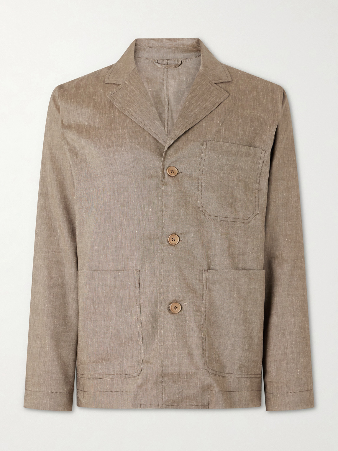 Frescobol Carioca Lima Cotton Blazer In Brown