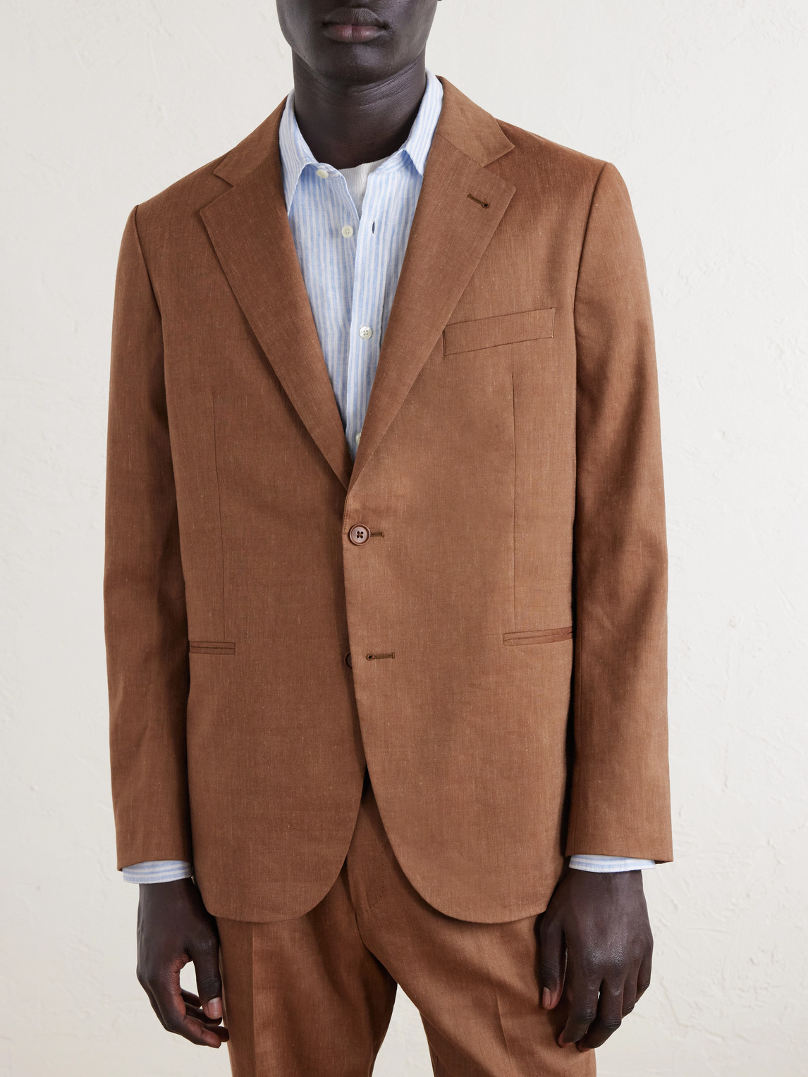 Paulo Linen And Virgin Wool-Blend Suit Jacket