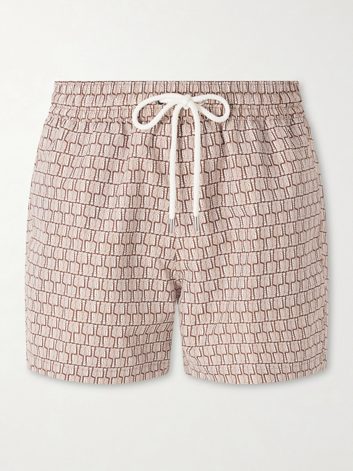 Frescobol Carioca Straight-Leg Mid-Length Printed Recycled Swim Shorts - Men