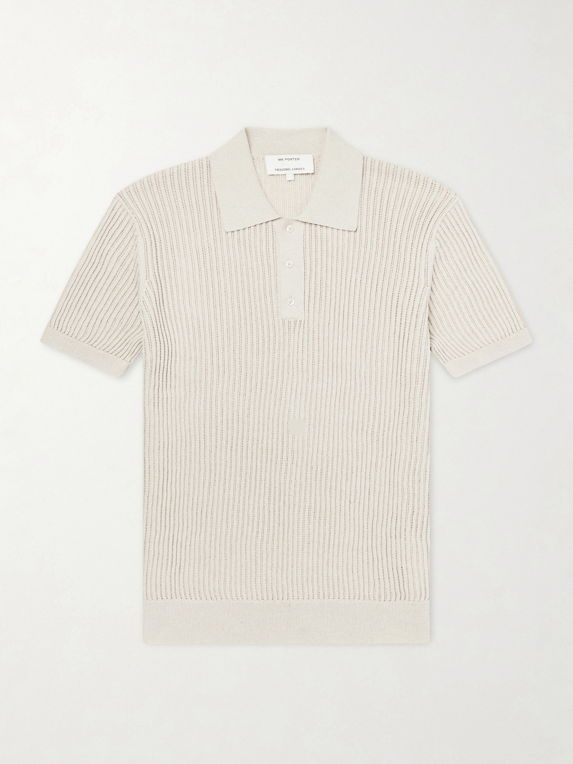 Frescobol Carioca Vidal Ribbed Cotton and Linen-Blend Polo Shirt - Men