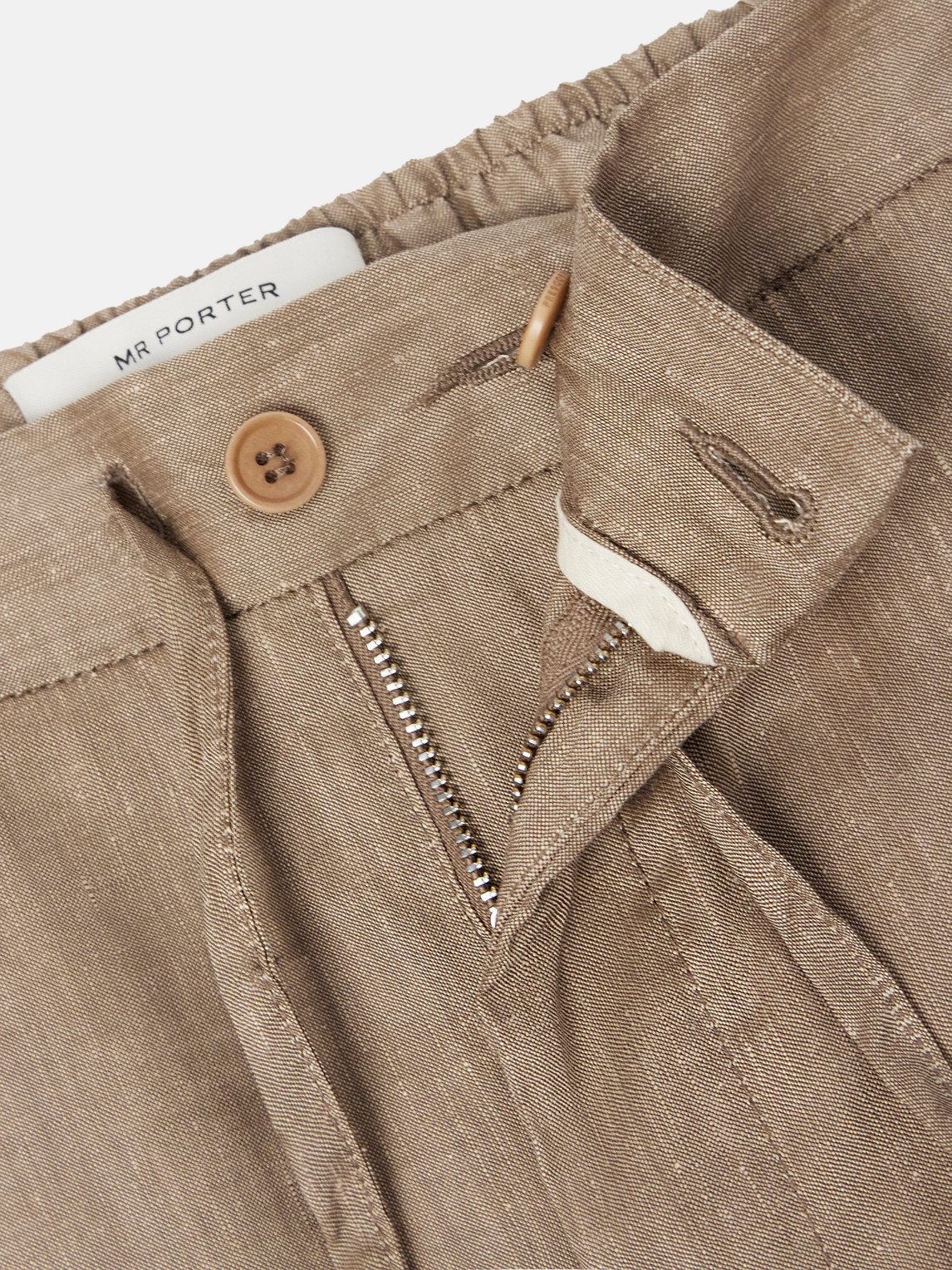 Straight-Leg Cotton Suit Trousers