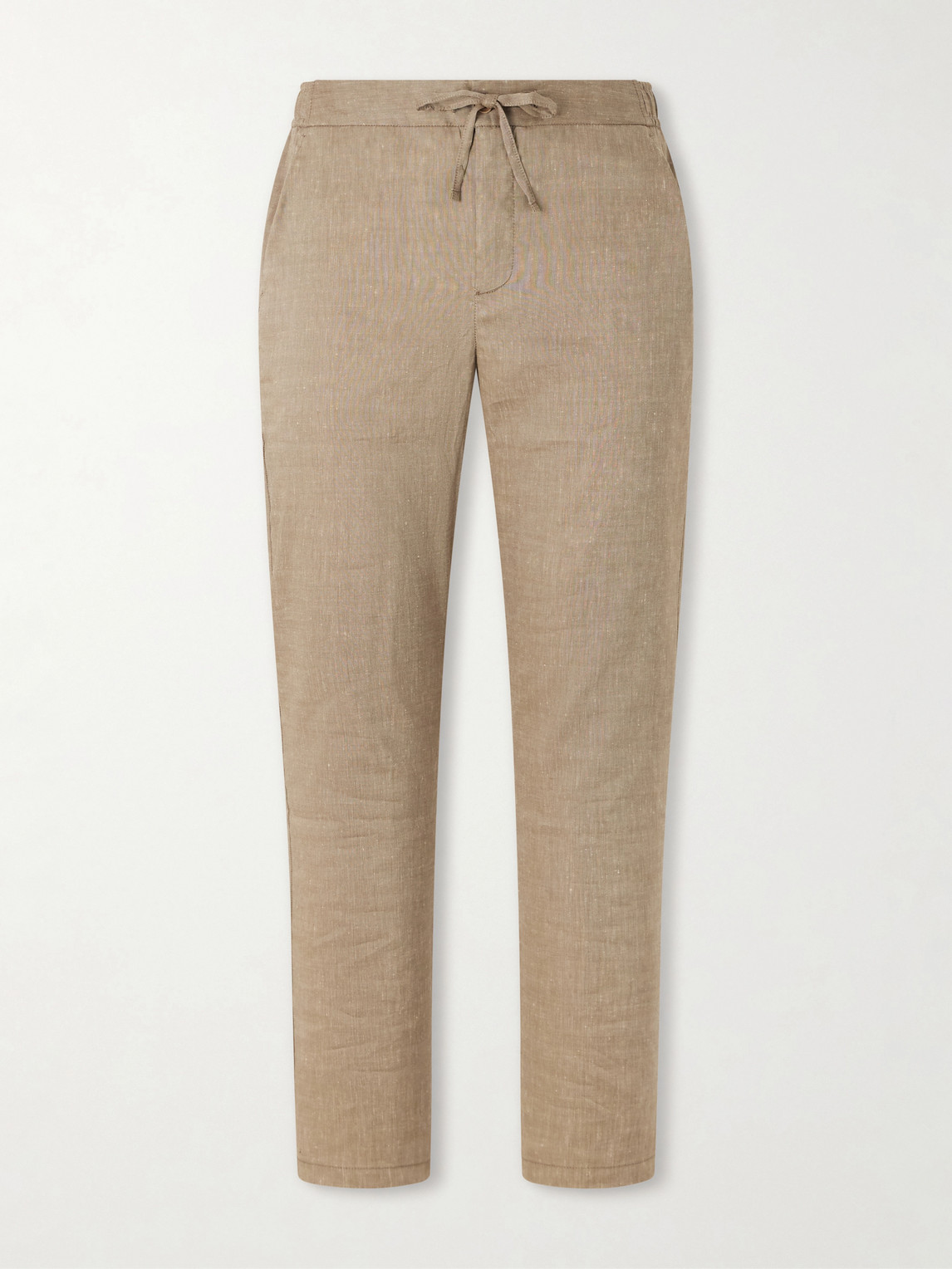 Frescobol Carioca Straight-leg Cotton Suit Trousers In Brown