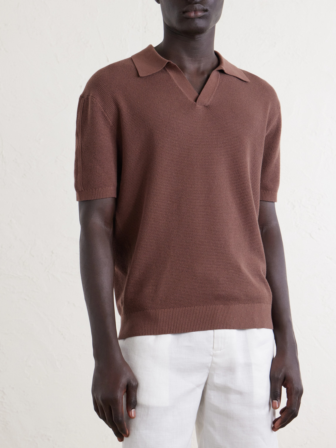 Rino Knitted Cotton Polo Shirt