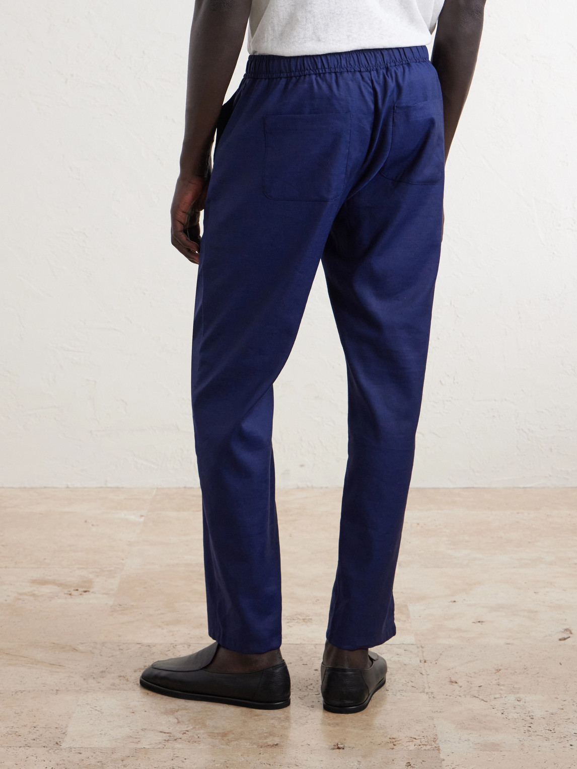 Straight-Leg Cotton Suit Trousers