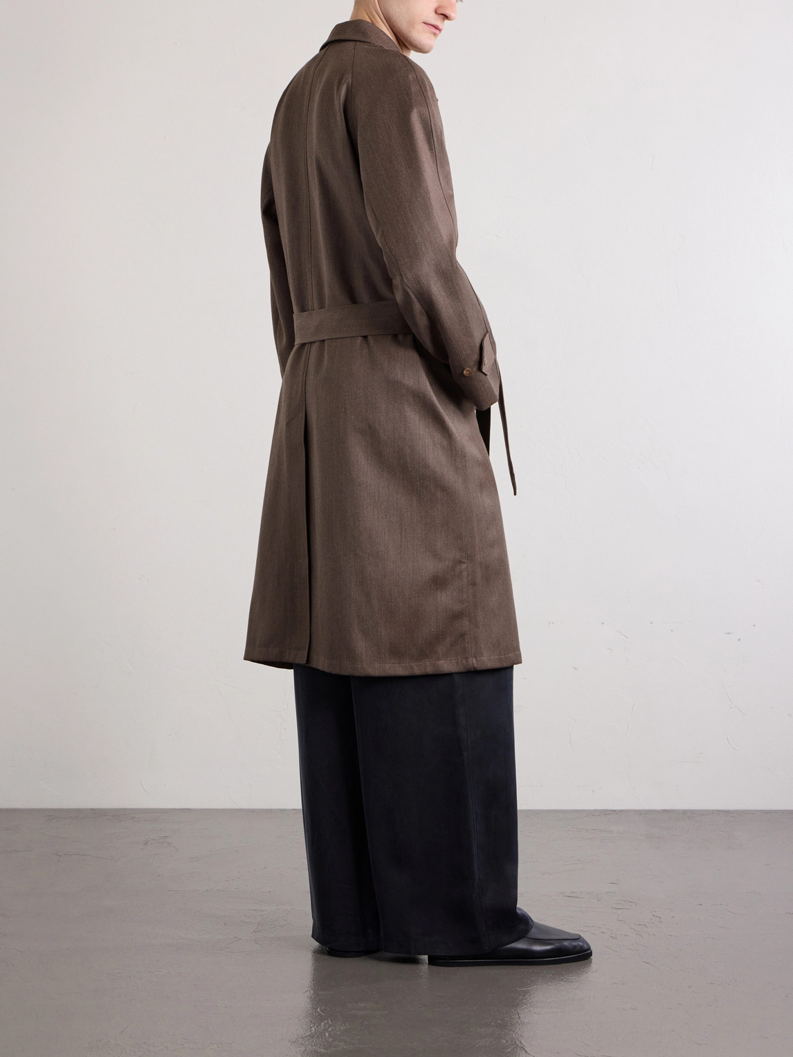 Grandad Double-Breasted Wool And Cotton-Blend Coat