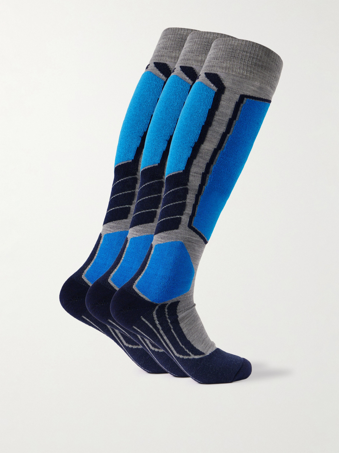 FALKE SK2 Intermediate Three-Pack Jacquard-Knit Ski Socks - Men