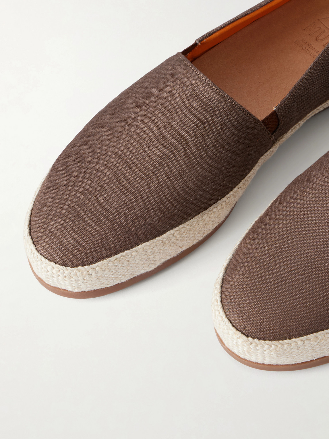 Mulo Canvas Espadrilles In Brown