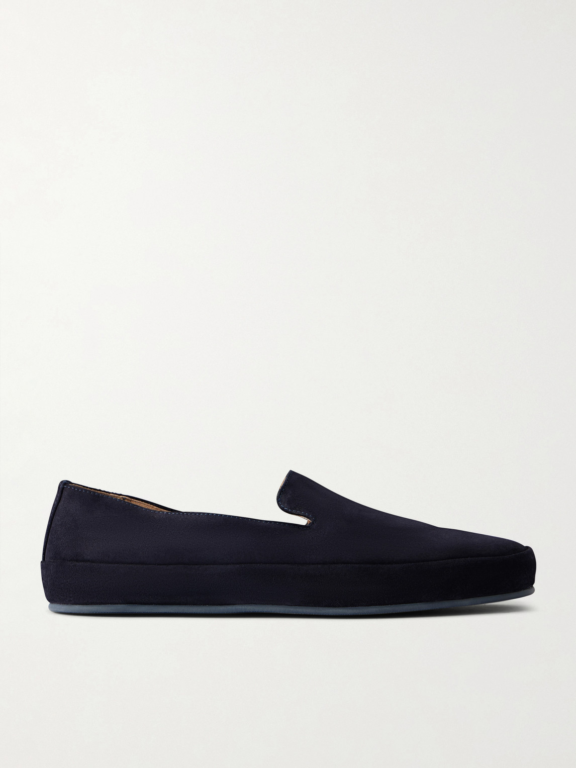 Mulo Evening Suede Loafers In Blue