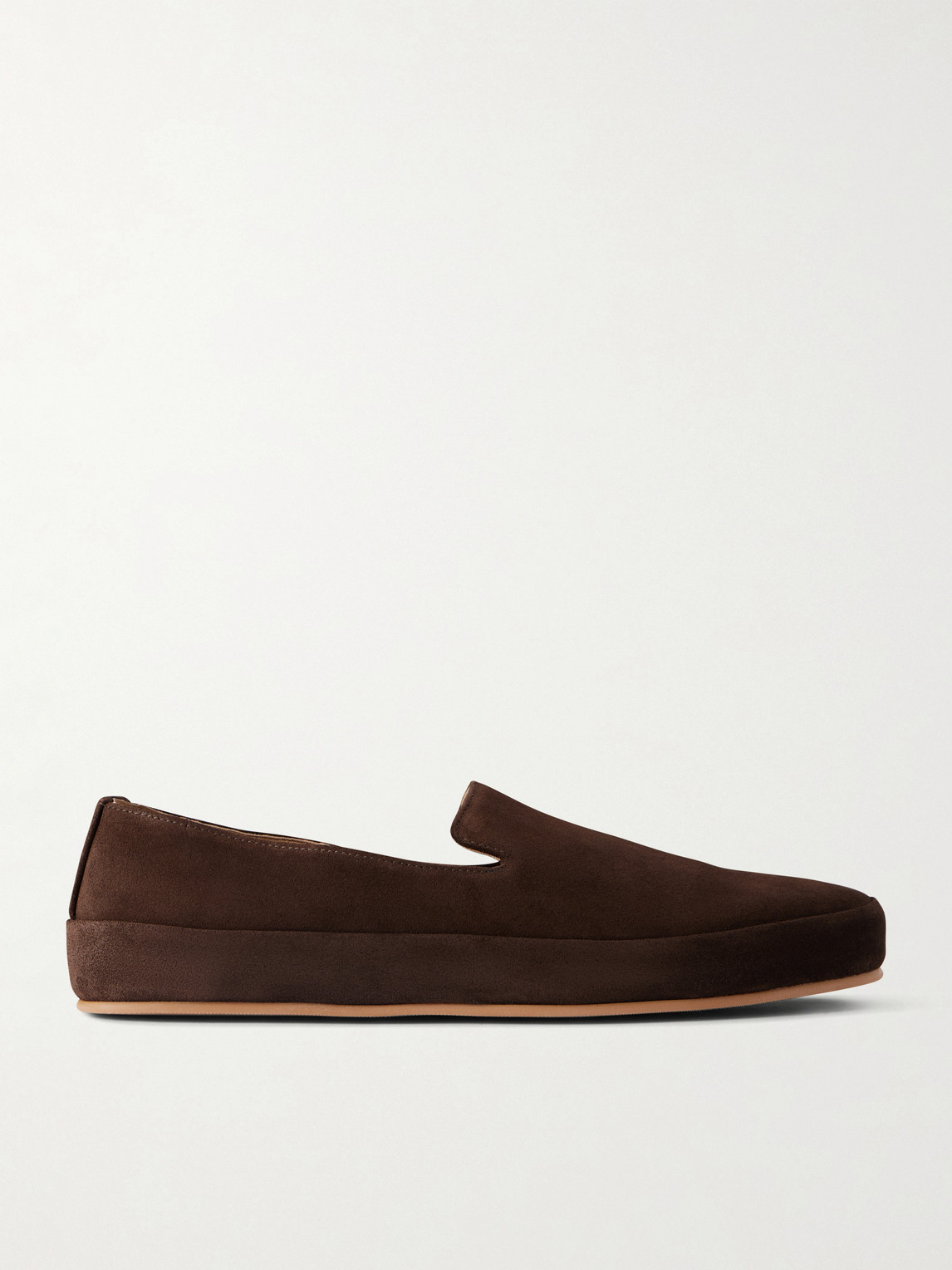Mulo Evening Suede Loafers In Brown