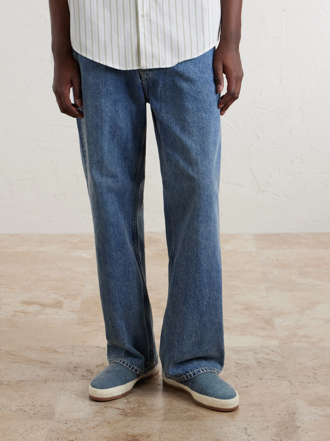Mulo Linen Espadrilles In Blue