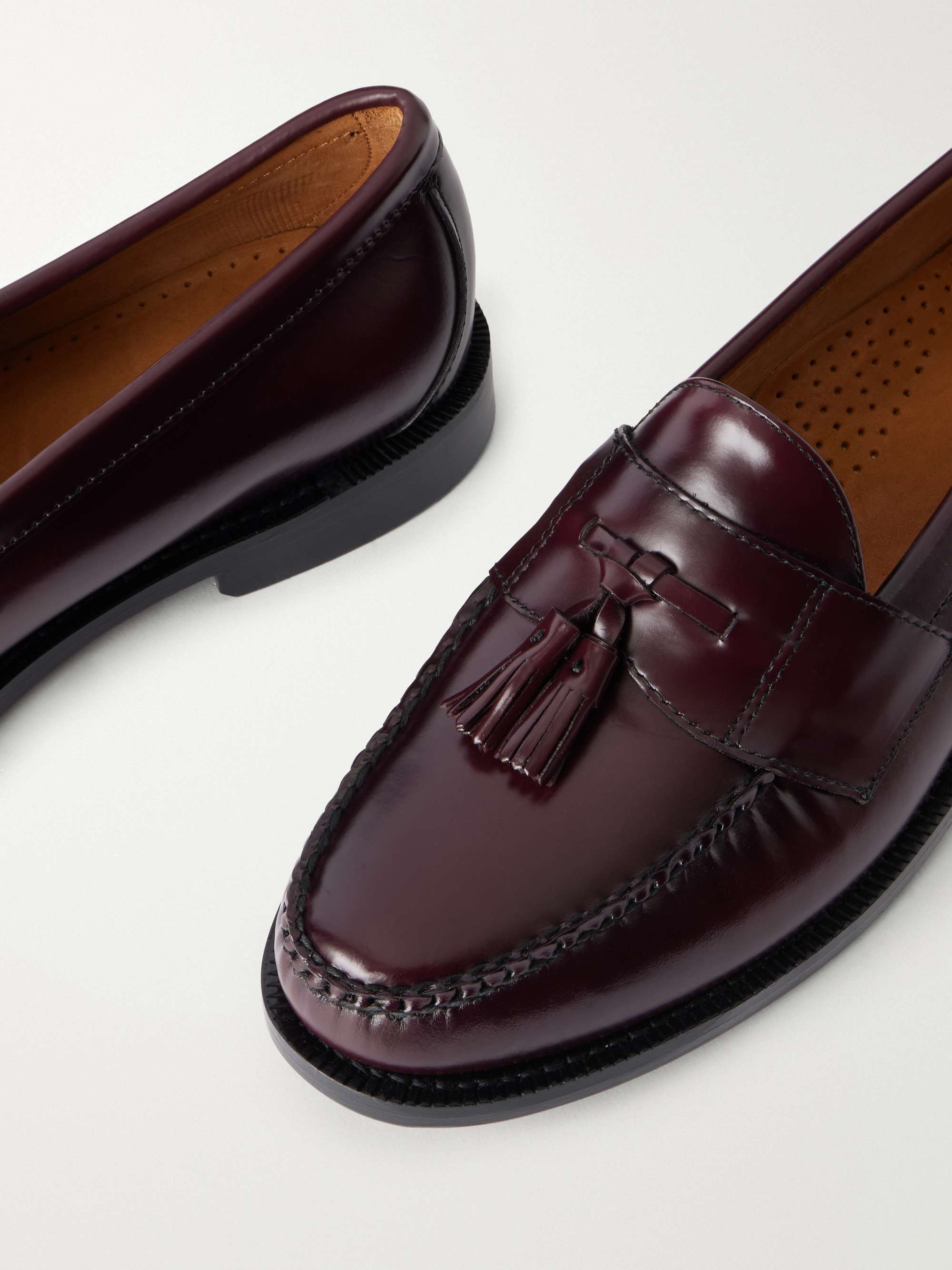 Sebago Classic Will Burgundy Tassel Loafers Mens 8D Leather Handsewn Dress Shoes Sebago Loafers Shoes Men main image 3
