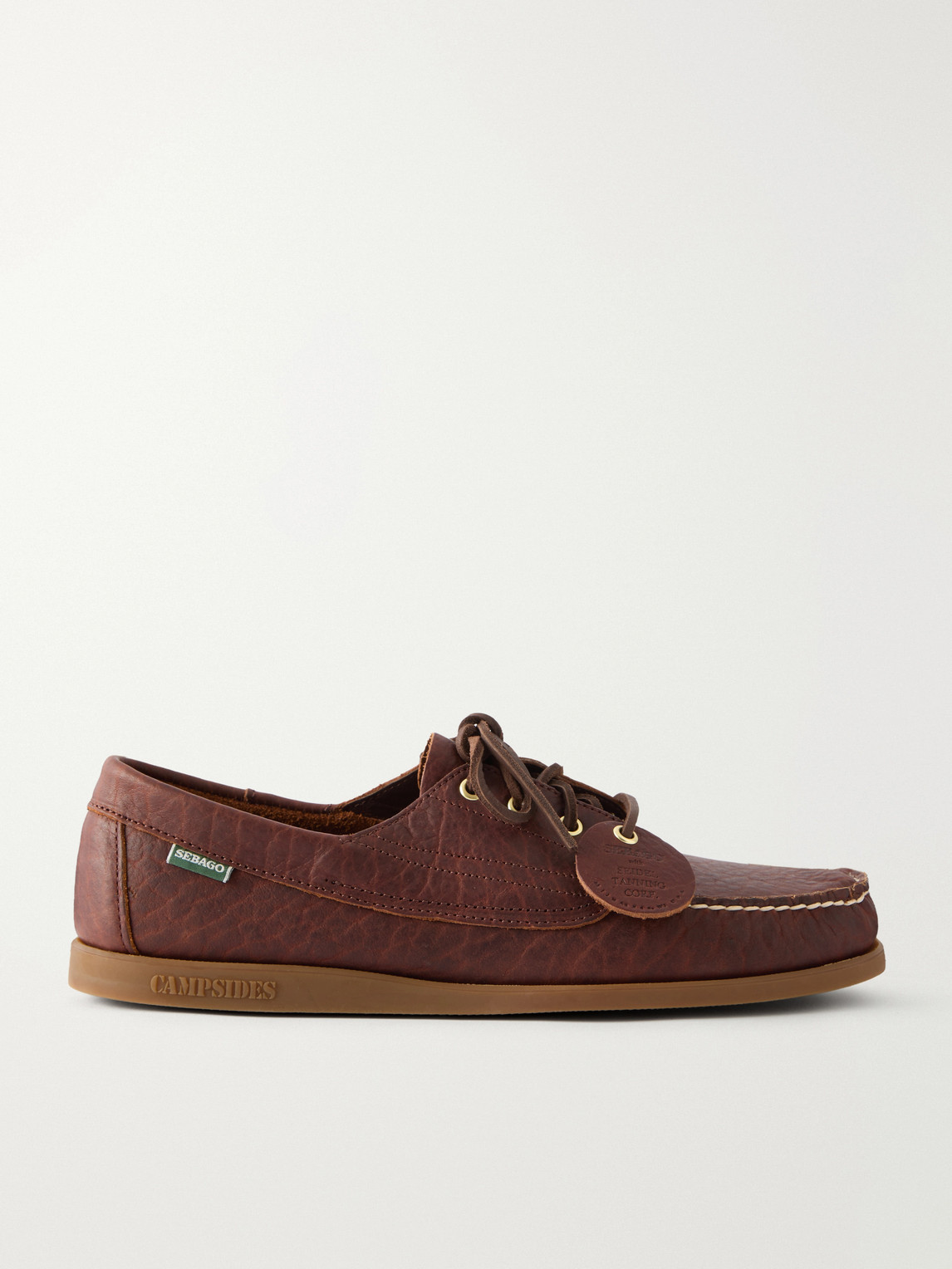 Sebago Askook Momoth Full-grained Leather Boat Shoes In Brown