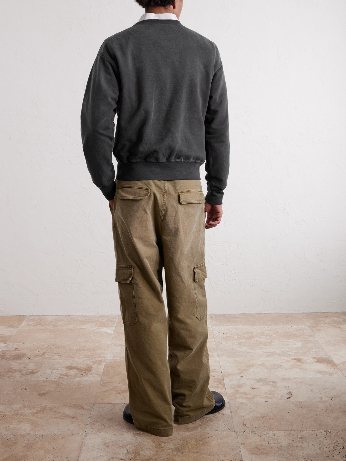 Auralee Cotton-jersey Sweatshirt In Gray