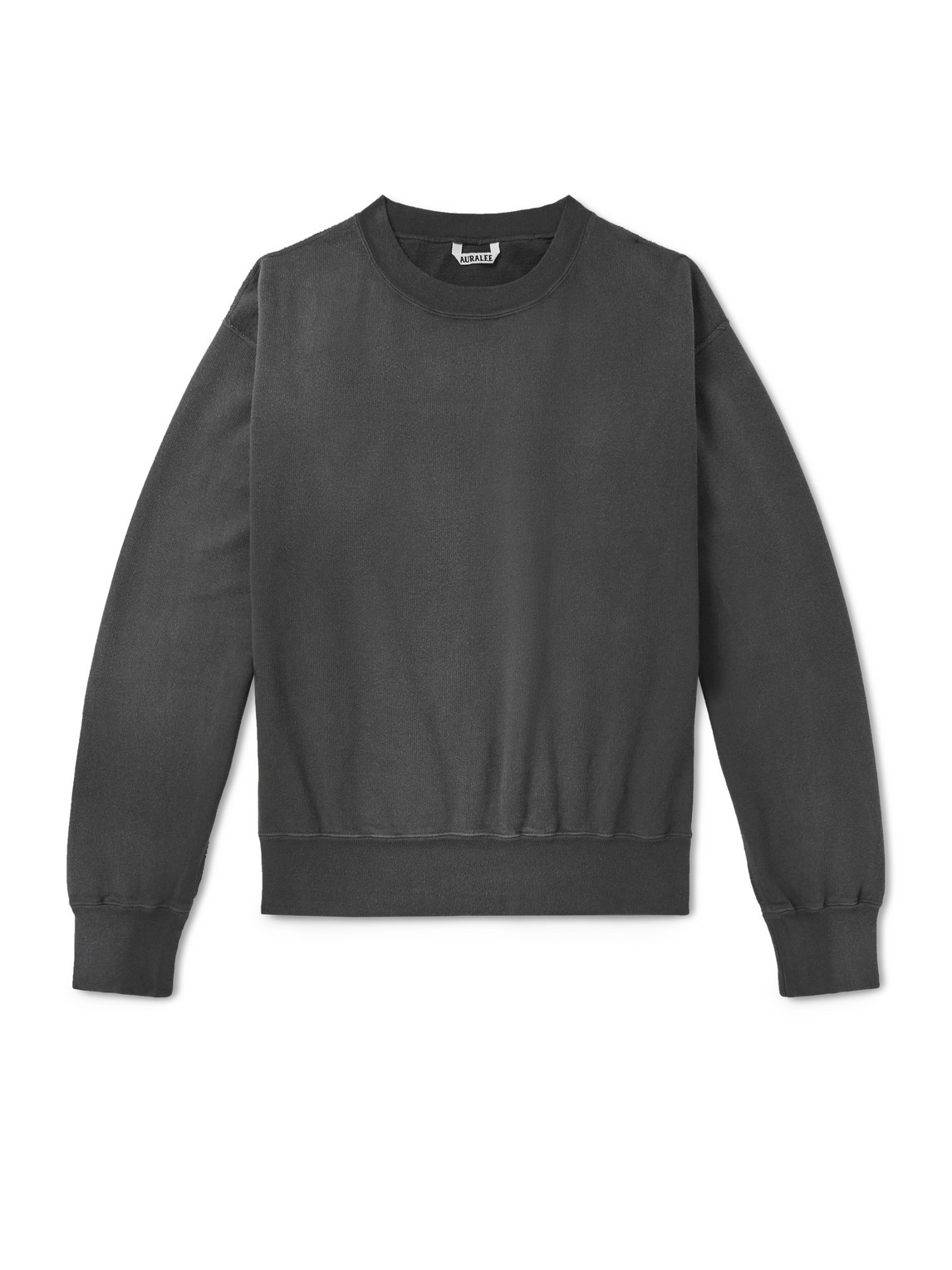 Auralee Cotton-jersey Sweatshirt In Gray