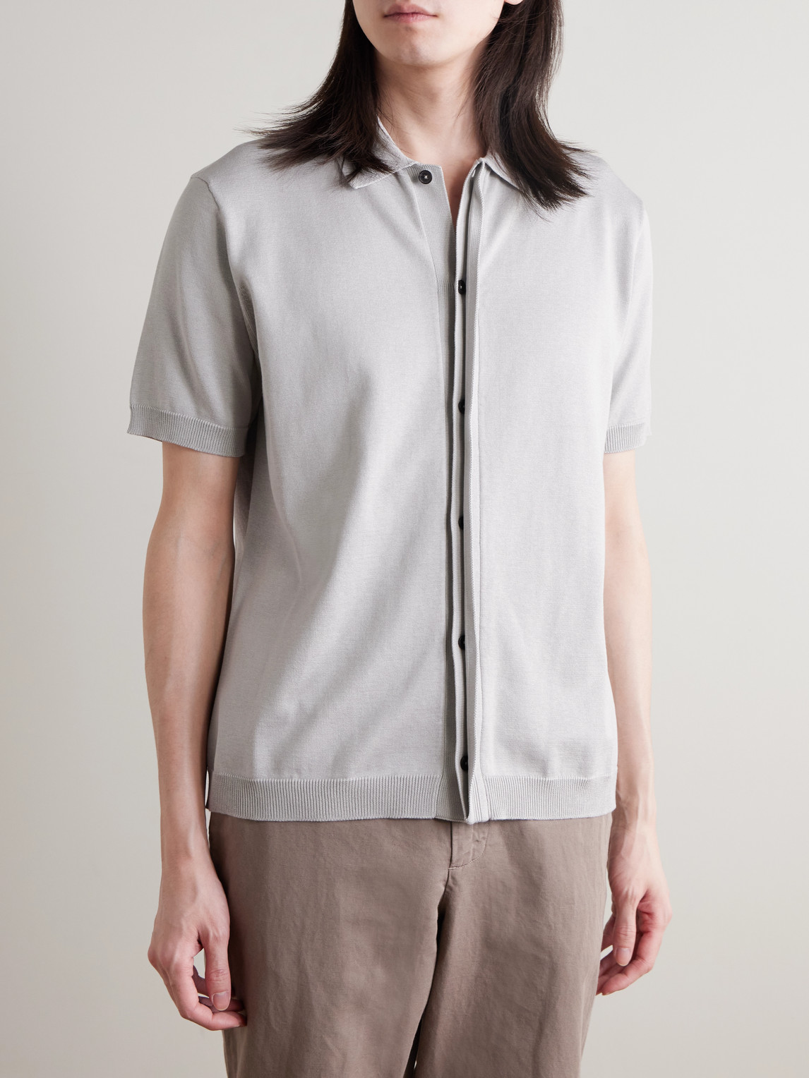 Mr P. - Organic Cotton And Silk-Blend Shirt