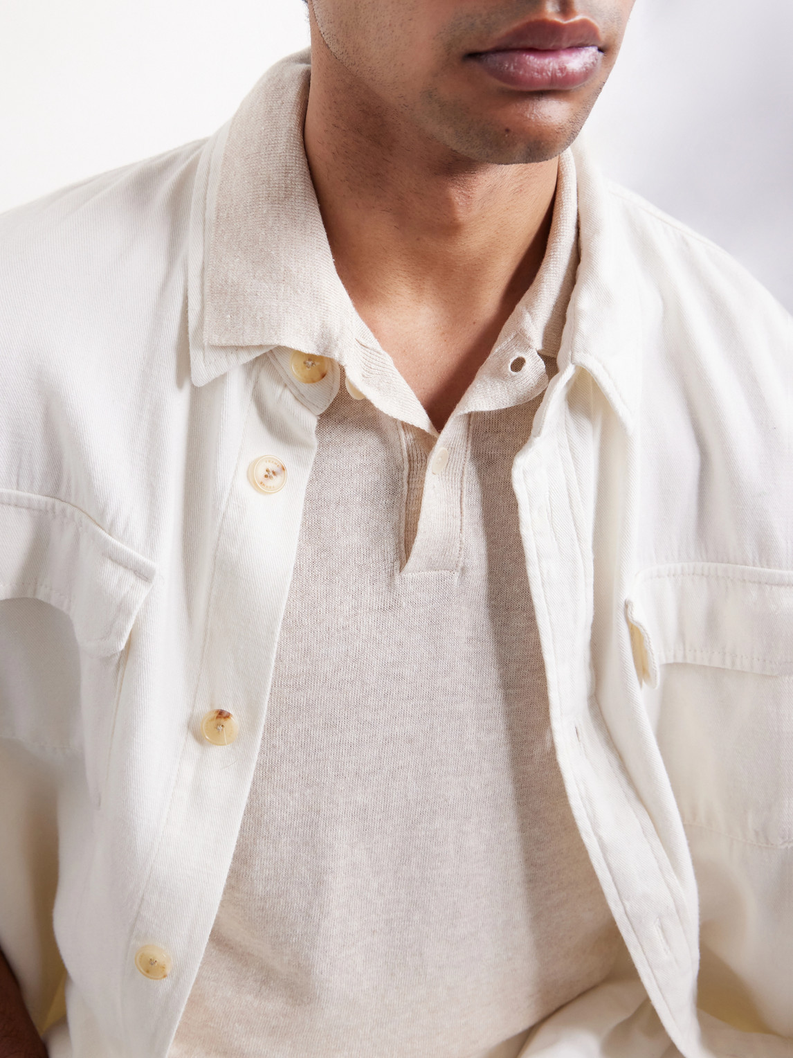 Mr P. - Linen And Cotton-Blend Polo Shirt