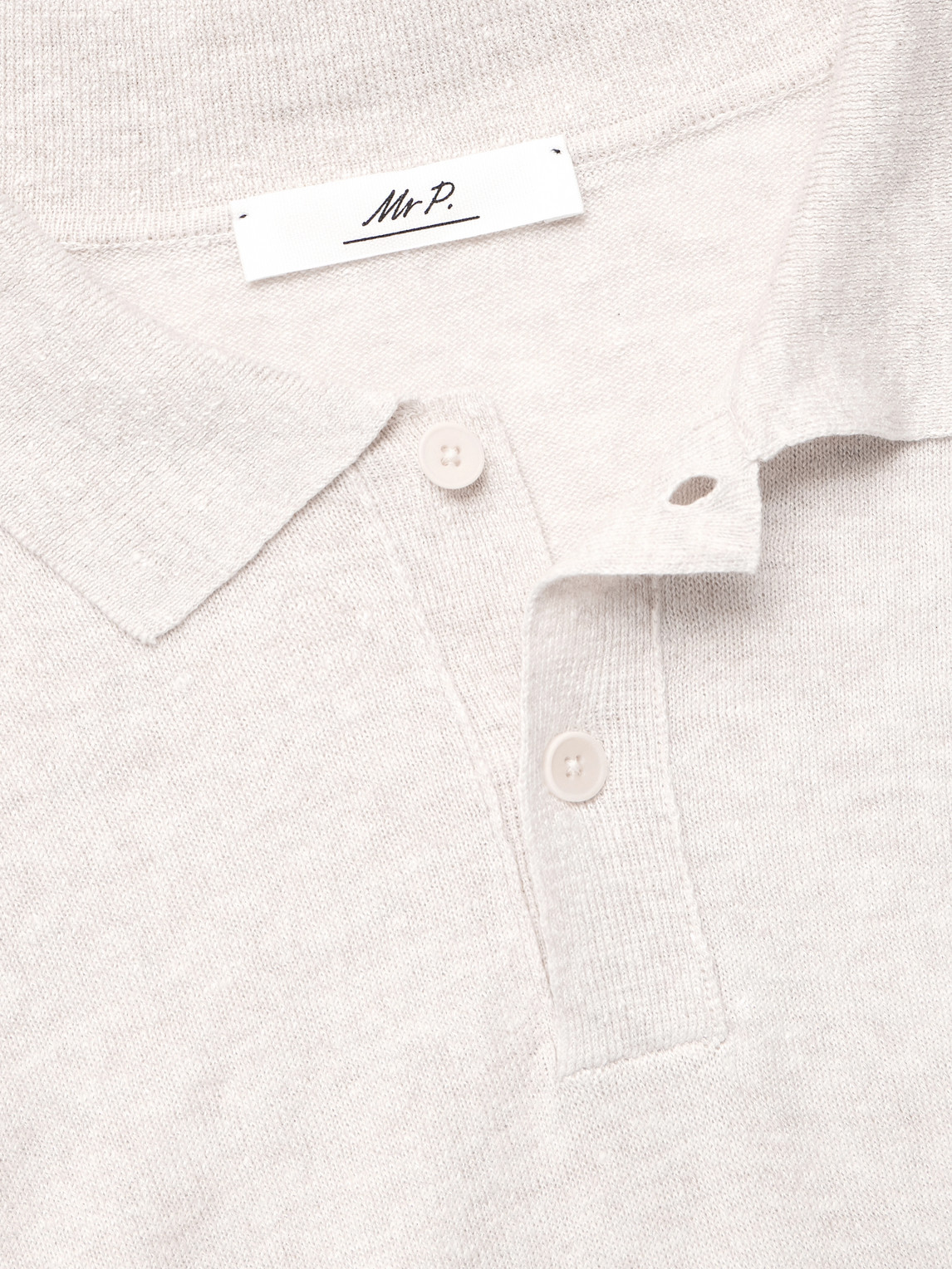 Mr P. - Linen And Cotton-Blend Polo Shirt