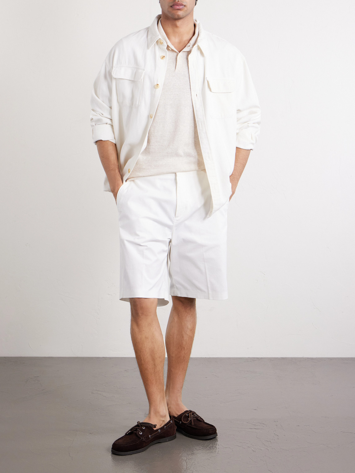 Mr P. - Linen And Cotton-Blend Polo Shirt