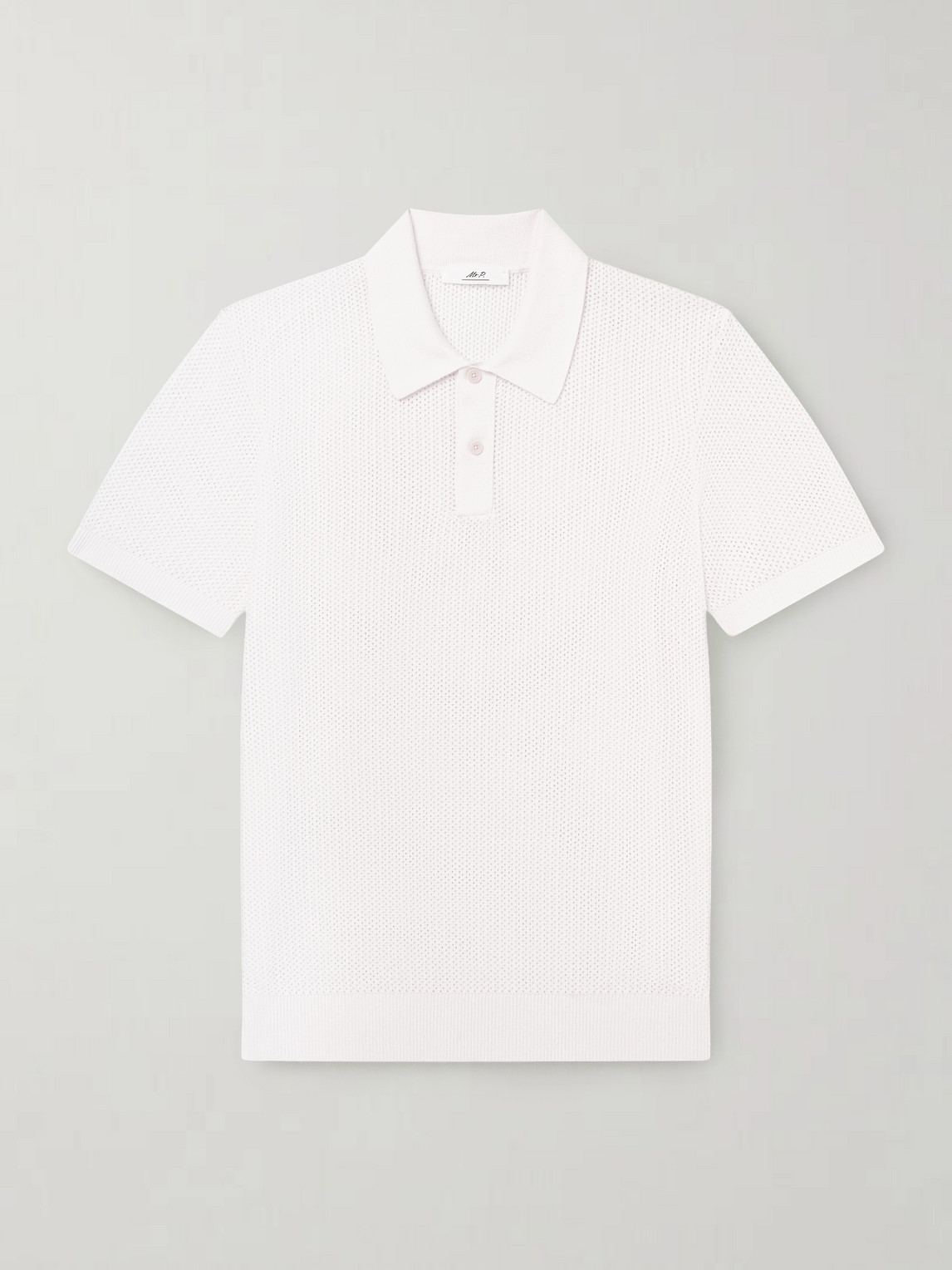 MR P. Honeycomb-Knit Organic Cotton Polo Shirten