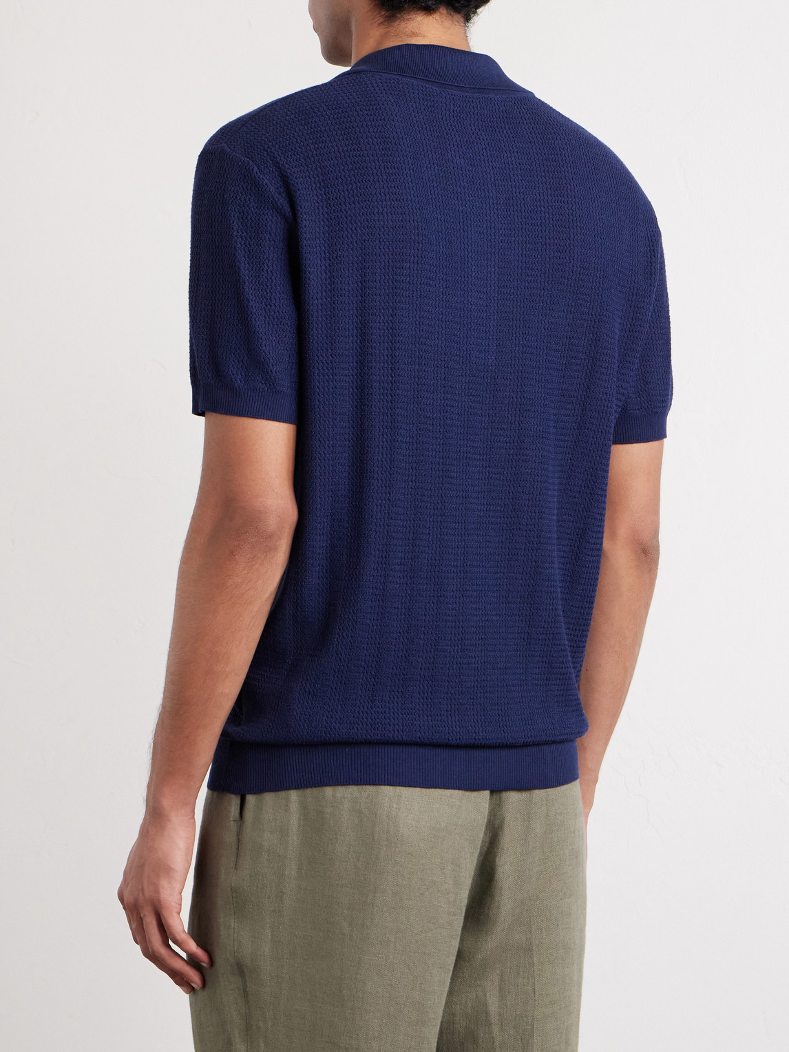 Mr P. - Silk And Cotton-Blend Polo Shirt
