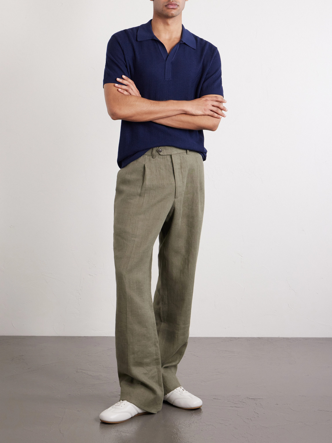 Mr P. - Silk And Cotton-Blend Polo Shirt