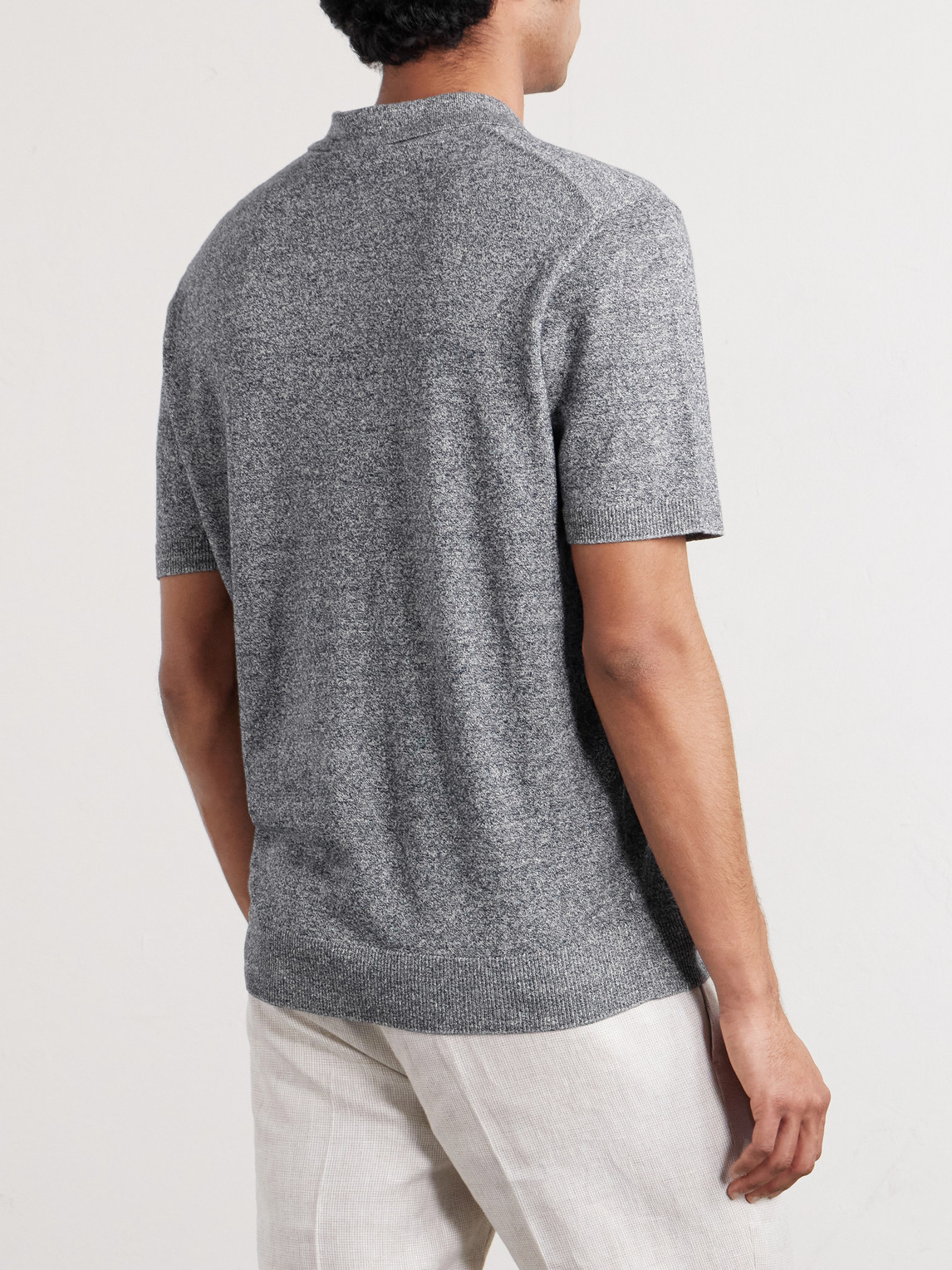 Mr P. - Linen And Cotton-Blend Polo Shirt