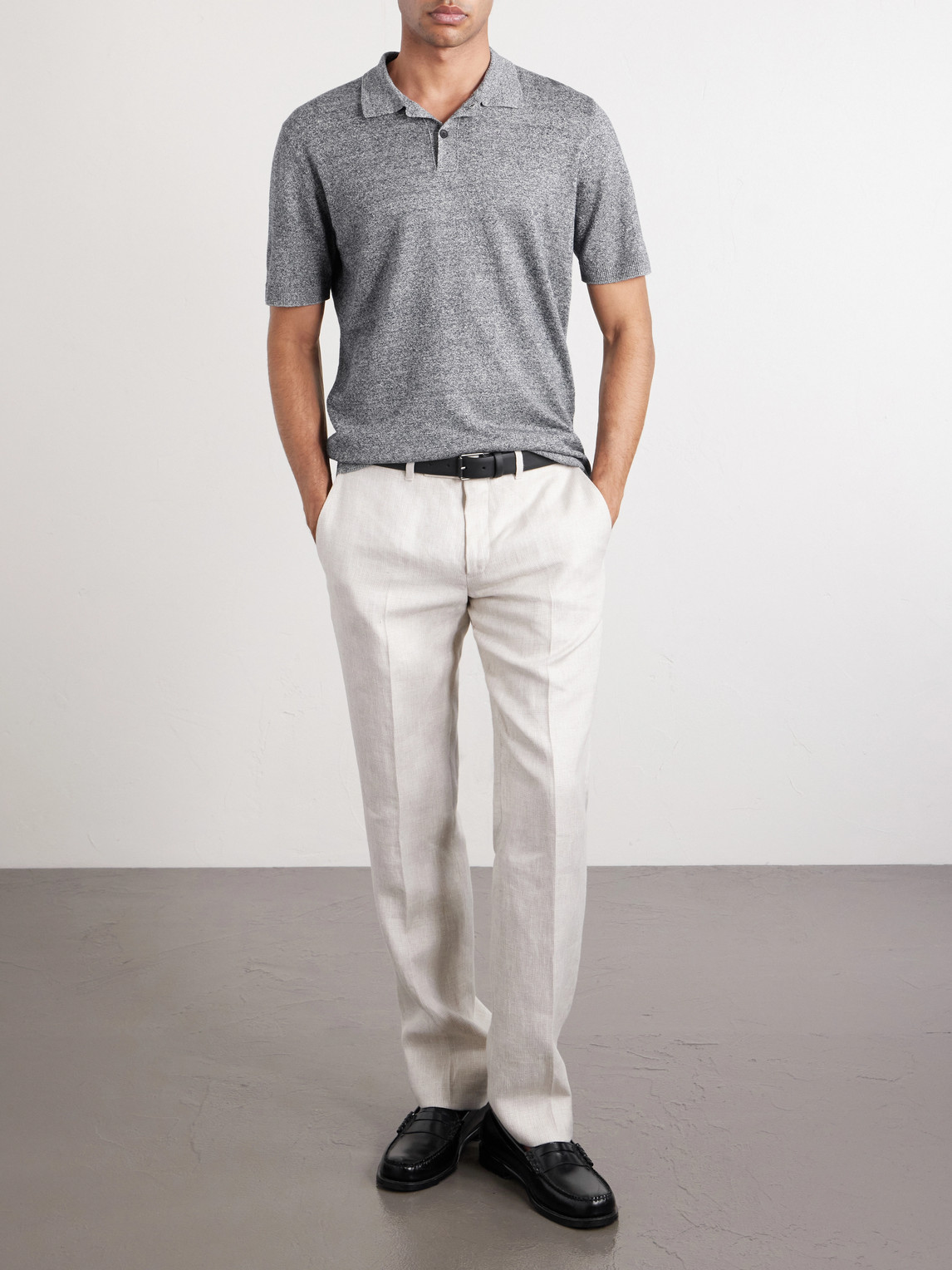 Mr P. - Linen And Cotton-Blend Polo Shirt