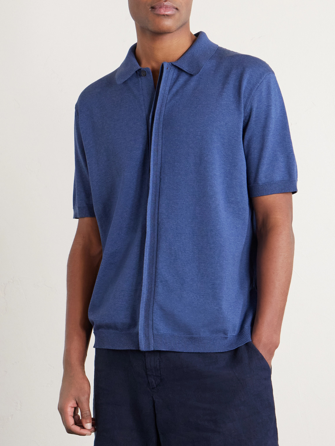 Mr P. - Organic Cotton And Silk-Blend Shirt