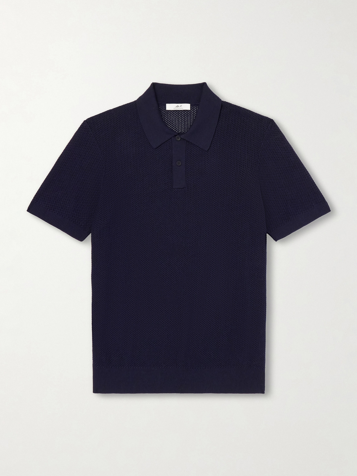 MR P. Honeycomb-Knit Organic Cotton Polo Shirten
