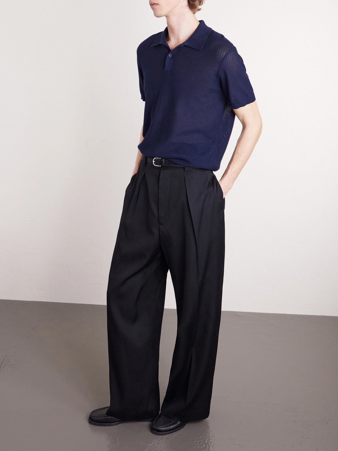Mr P. - Honeycomb-Knit Organic Cotton Polo Shirt