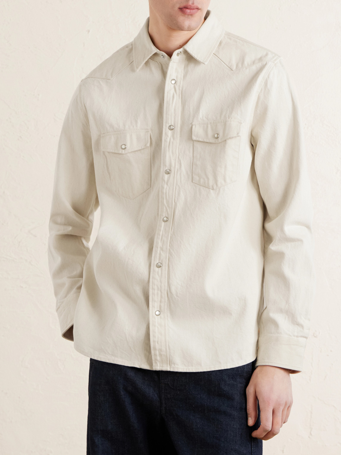  Mr P. - Western Denim Shirt - Men - Neutrals - Xs 