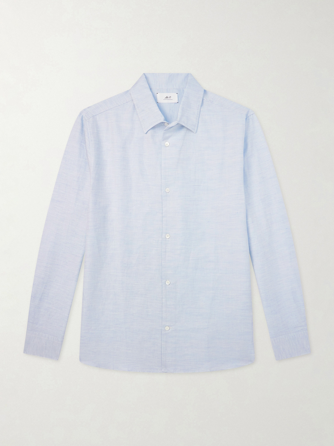 MR P. Cutaway-Collar Cotton, Linen and Cashmere-Blend Shirt - Men