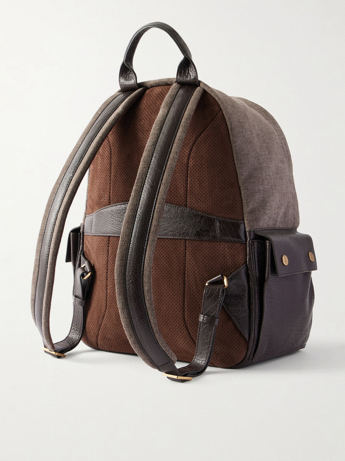 Brunello Cucinelli Leather Backpack In Brown