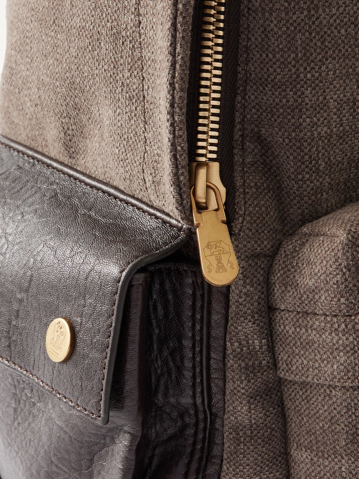 Brunello Cucinelli Leather Backpack In Brown