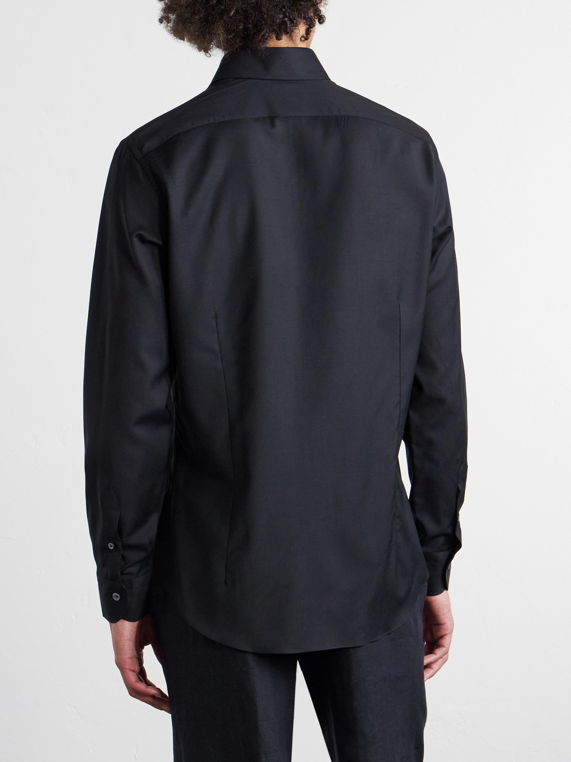  Thom Sweeney - Wool Shirt - Men - Black - Uk/us 15 
