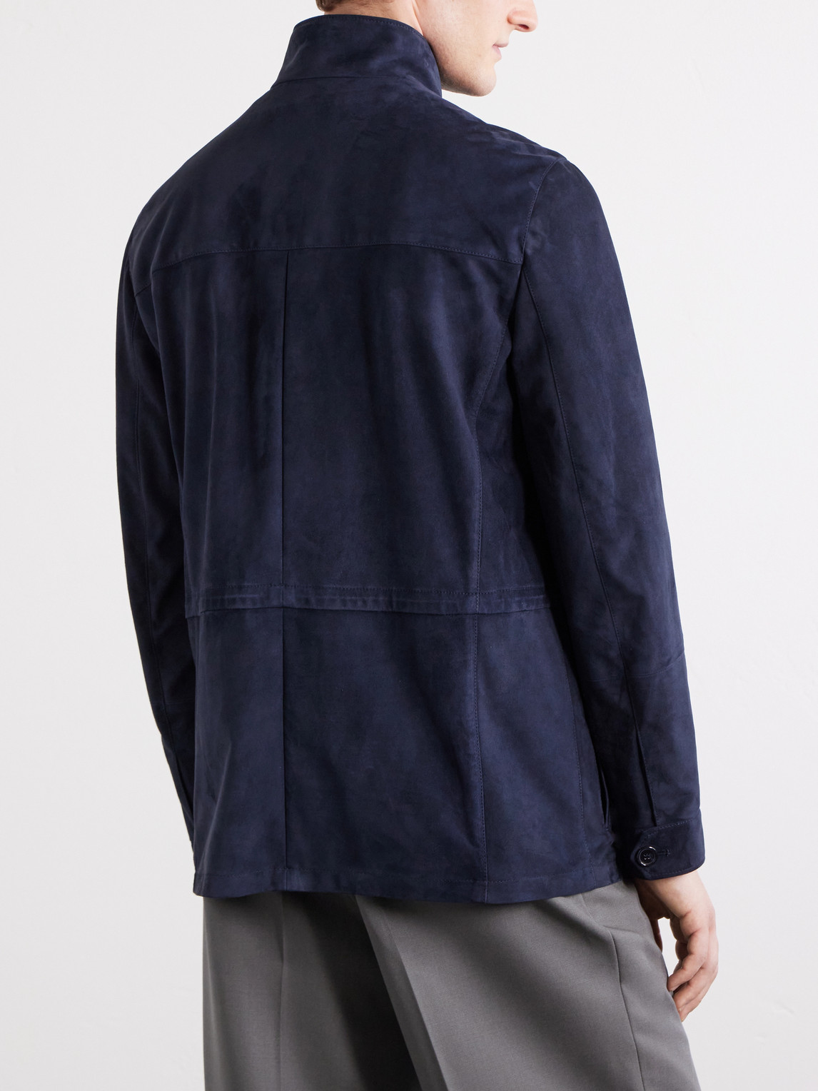  Thom Sweeney - Field Suede Jacket - Men - Blue - S 