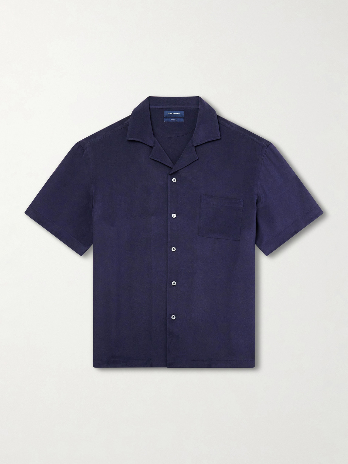 Thom Sweeney Camp-Collar Silk Shirt - Men