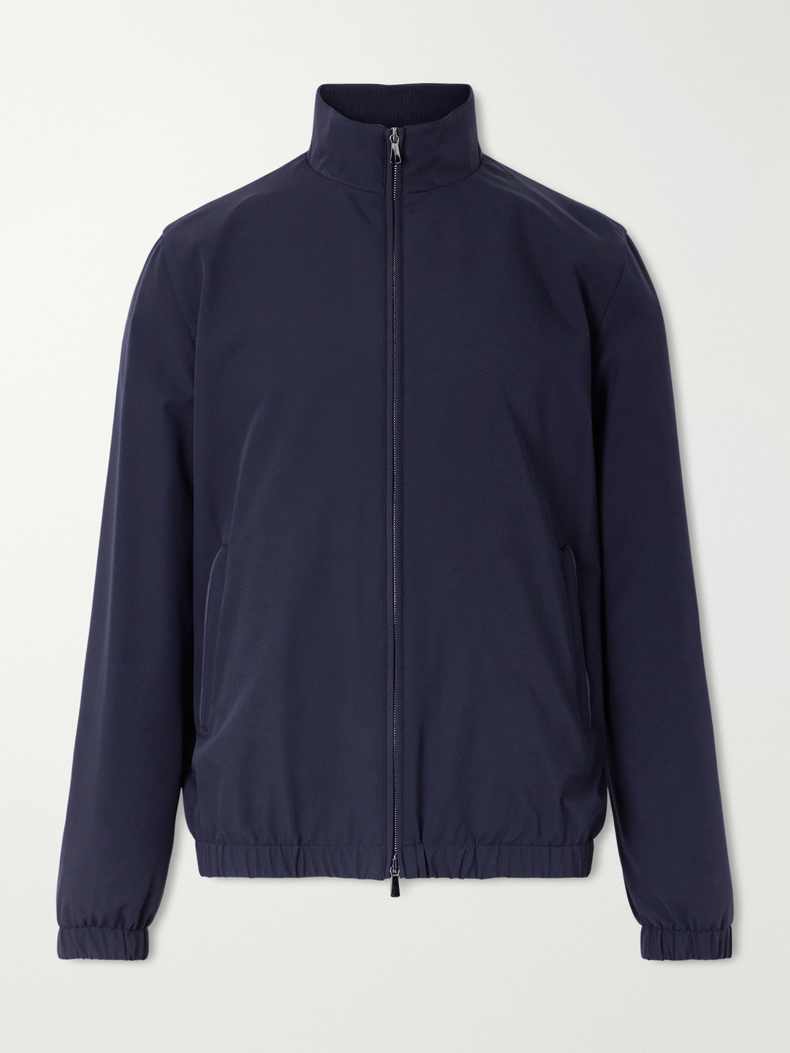 Thom Sweeney Shell Bomber Jacket In Blue